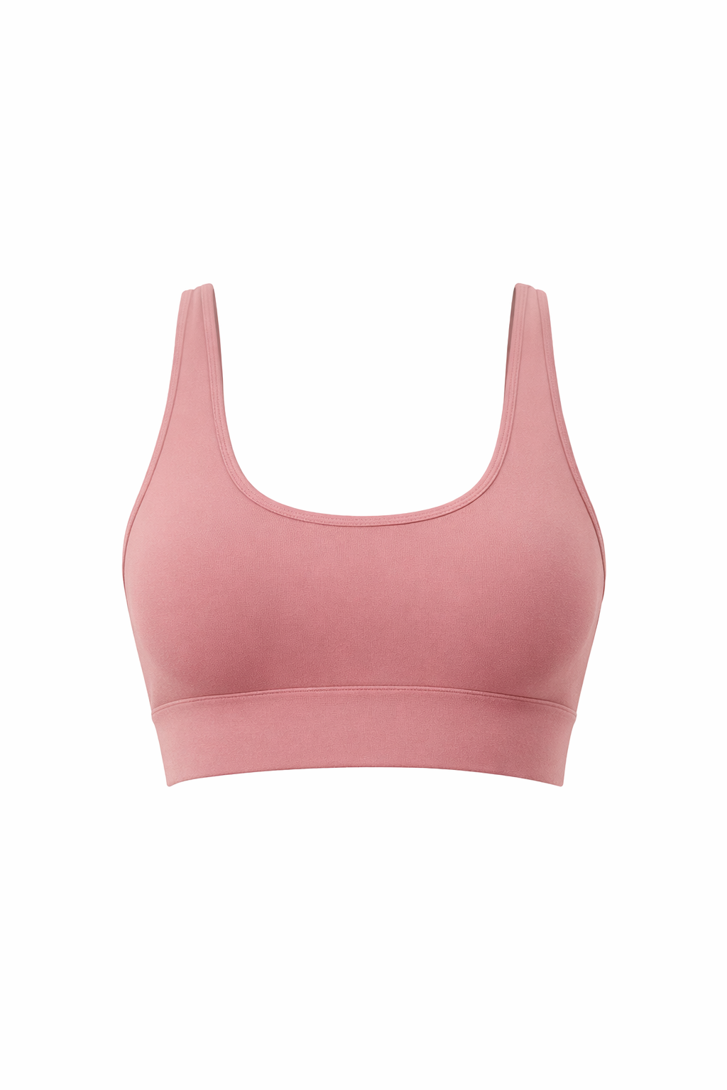 Pink sports bra on a white background