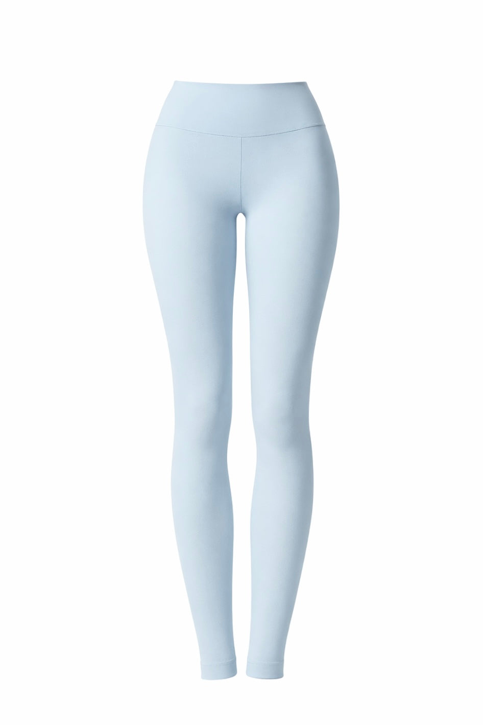 Light blue leggings on a white background