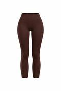 cropped Brown leggings on a white background