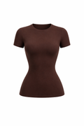 Brown t-shirt on a white background